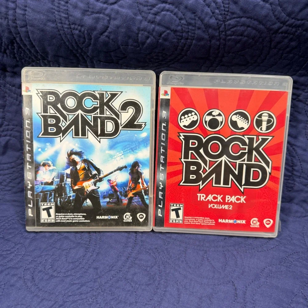 Rock Band 2 & Rock Band Track Pack Volume 2 Bundle PS3 PlayStation 3 Games